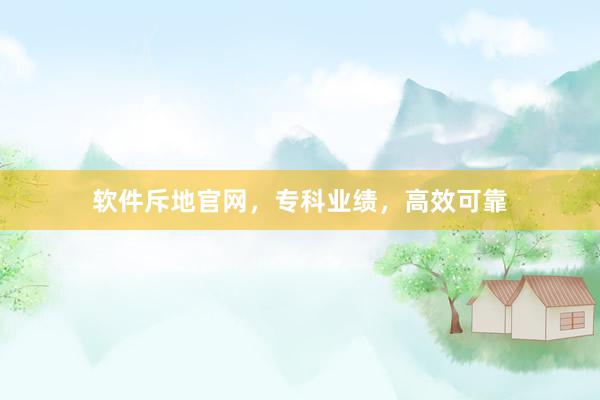 软件斥地官网，专科业绩，高效可靠