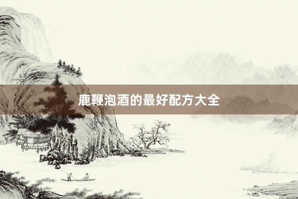 鹿鞭泡酒的最好配方大全